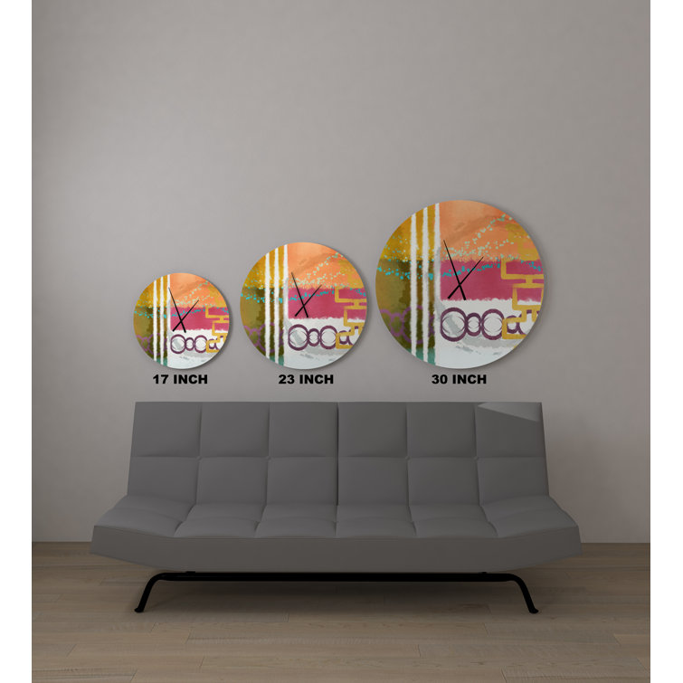 Latitude Run® Trailblazing Stalwart Abstract Metal Wall Clock Wayfair